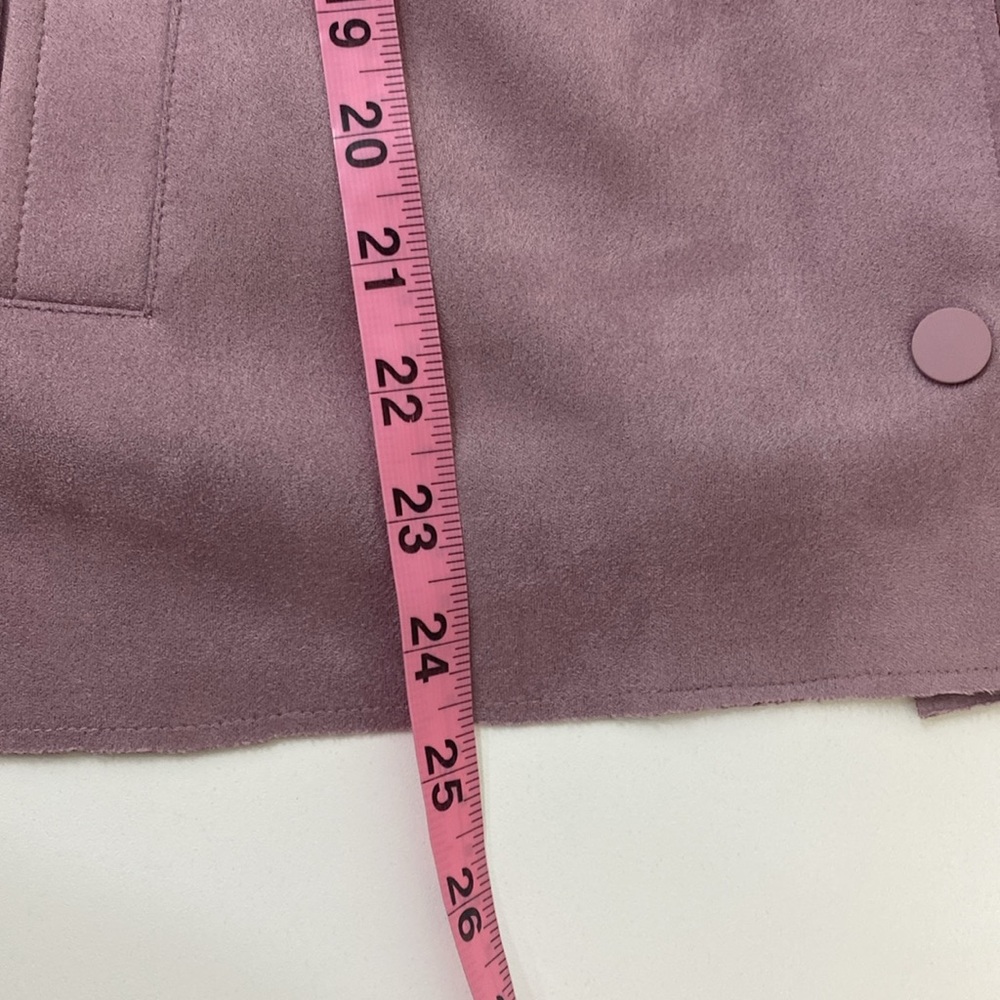 Chico's Purple‎ Faux Suede Blazer with Collarless Design 16/18 - Picture 9 of 11
